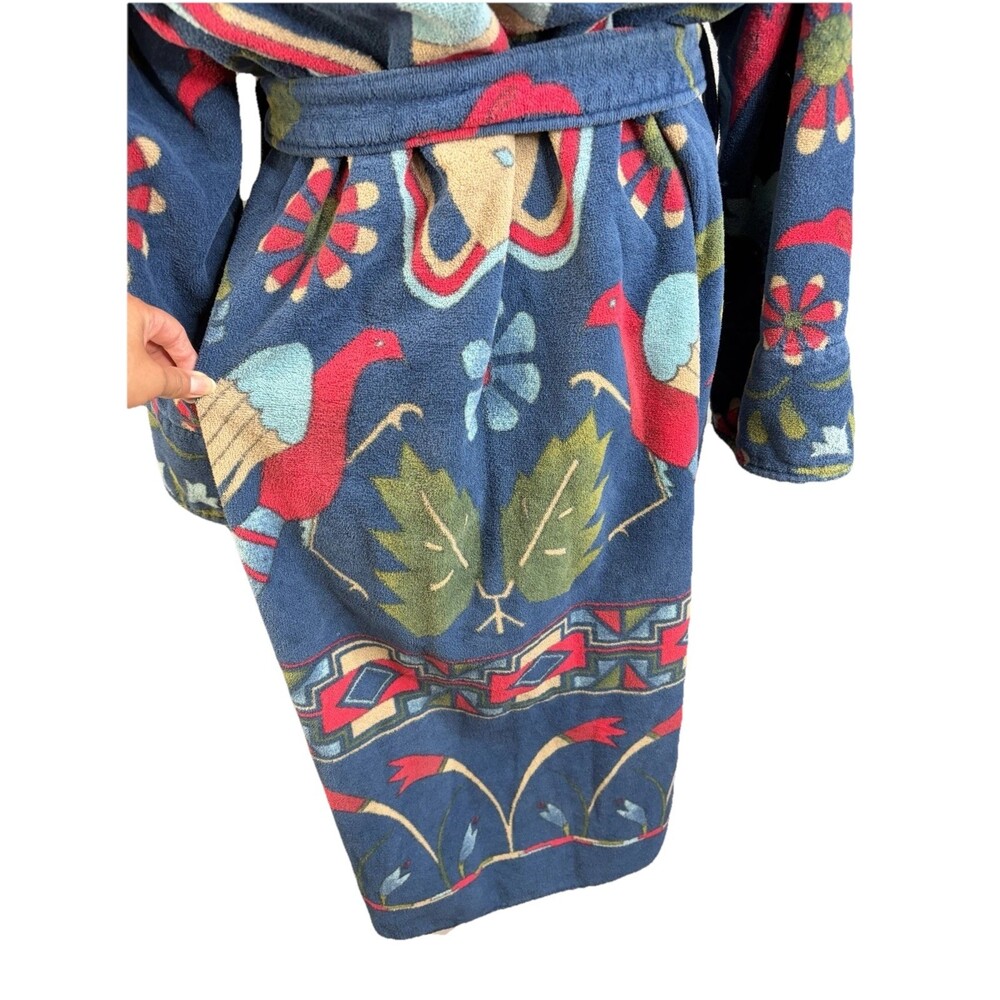 Created For Smithsonian Native American Terry 100% Cotton Robe OSFM - Picture 4 of 6
